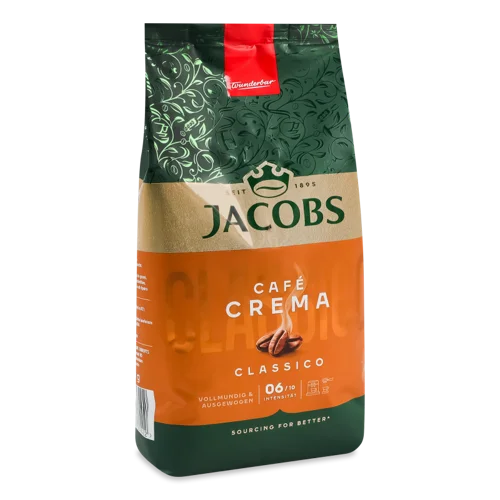 Кава Натуральна Смажена В Зернах Classico Cafe Crema Jacobs, 500г