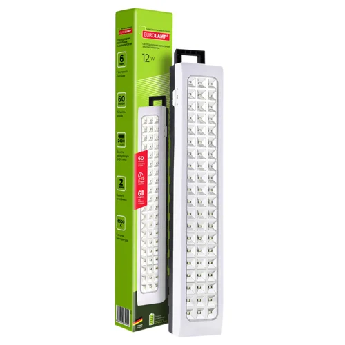 Світильник Eurolamp світлодіодний аварійний з акумулятором 60 SMD 12W 6500-7000K