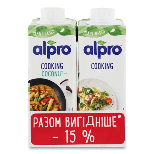 Соєвий І Кокосовий Продукт Для Приготування Страв Alpro, т/п 2.5л