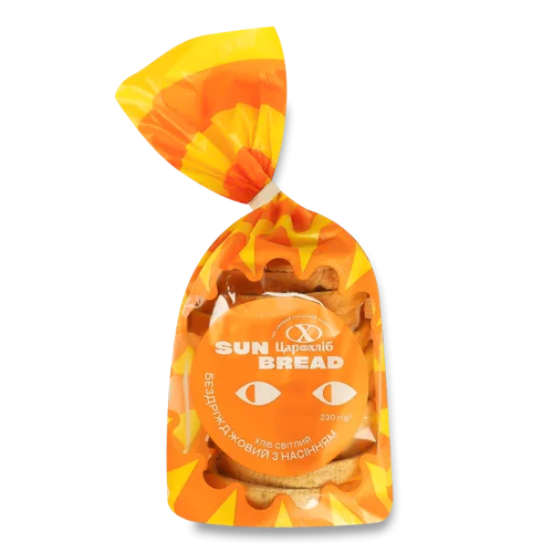 Хліб Бездріжджовий Половинка В Нарізці З Насінням Світлий Цар, м/у 230г