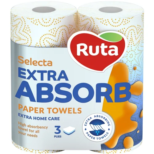 Рушники паперові Ruta Selecta 3-шарові 2шт