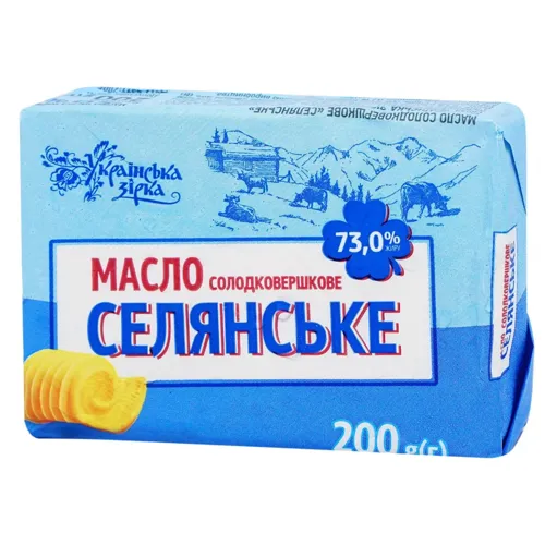 Масло Українська Зірка селянське 73% 200г