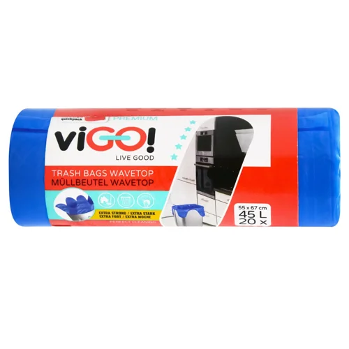 Пакети для сміття viGO! Хвилясті 45л 20шт