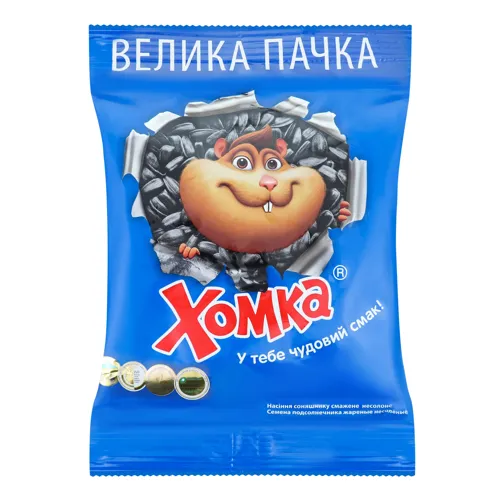 Насіння соняшника смажене несолоне Хомка м/у 180г