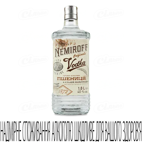 Горілка Nemiroff Пшениця українська особлива 40%, 1л