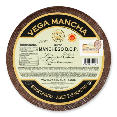 Сир Вищого Ґатунку 55% Витримка 10.12 Міс, Vega Mancha, кг