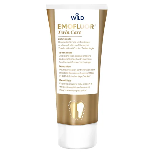 Зубна паста Dr. Wild Emofluor Twin Care з фторидом олова та технологією curolox 75мл