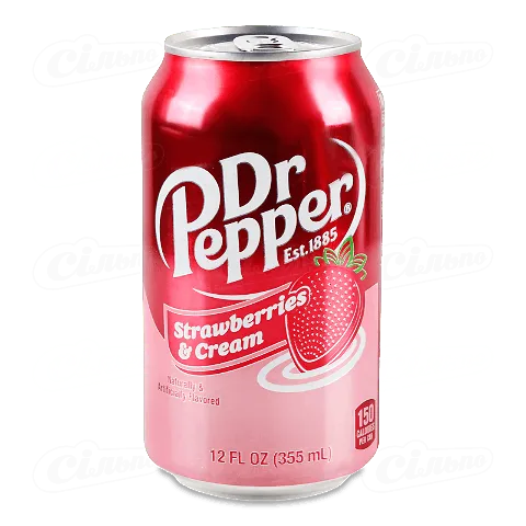 Напій Dr.Pepper Strawberry Cream Soda газований з залізної банки, 0,355л