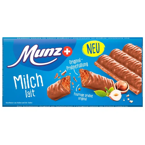 Молочний шоколад з наповненням праліне ТМ MUNZ 100 г