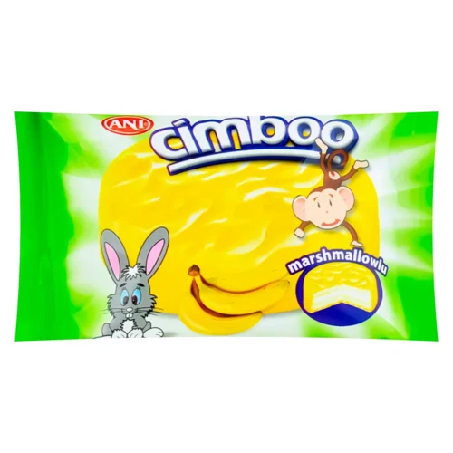 Печиво Ani Cimboo з маршмеллоу у банановій глазурі 35г