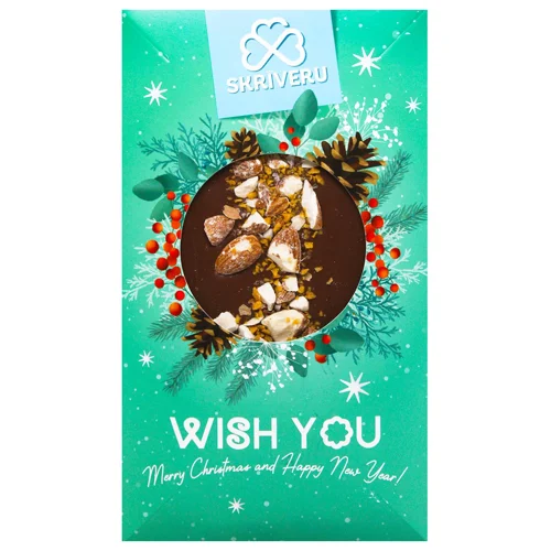 Шоколад молочний Skriveru з мигдалем та солоною карамеллю 90г