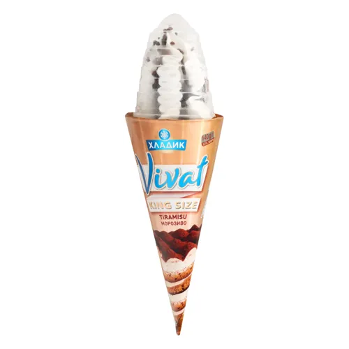 Морозиво 12% Тірамісу King Size Vivat Хладик м/у 140г