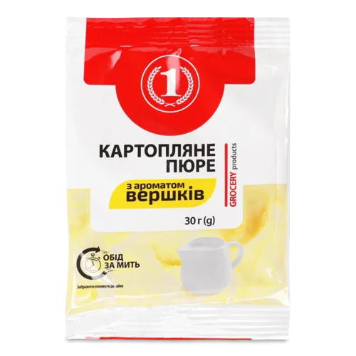 Пюре Картопляне З Ароматом Вершків, ТМ "1", м/у, 30г
