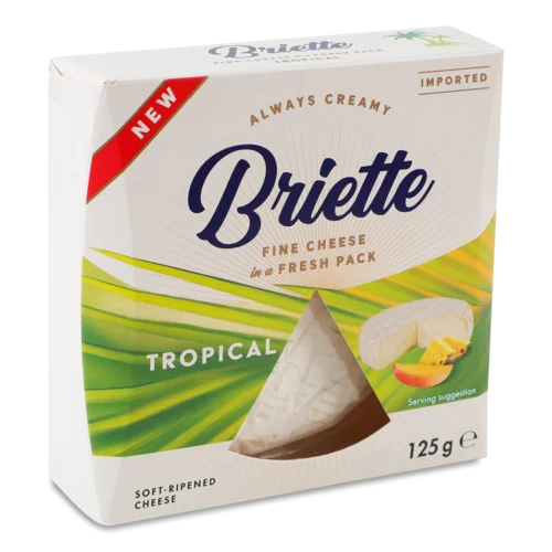 Сир М'який Вищого Ґатунку Tropical Briette, к/у 125г