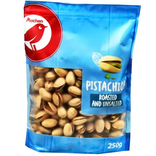 Фісташки Ашан нечищені смажені несолоні 250г