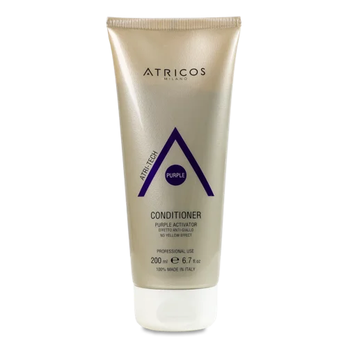 Кондиціонер для Зменшення Ефекту Жовтого Кольору Волосся Purple Activator Atricos Milano, 200мл