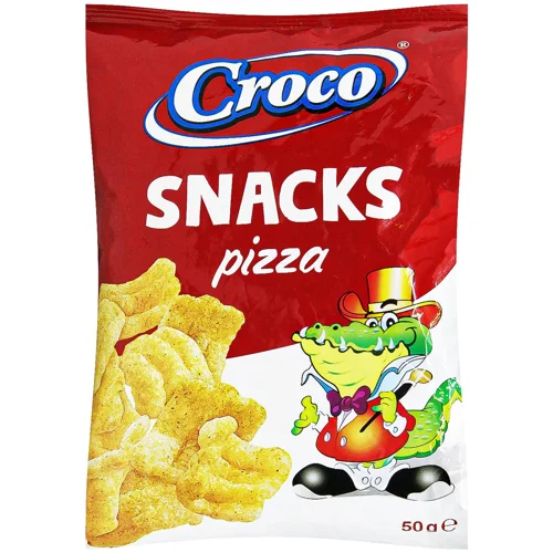 Снек рисовий Croco Snaks Pizza зі смаком піцци 50г