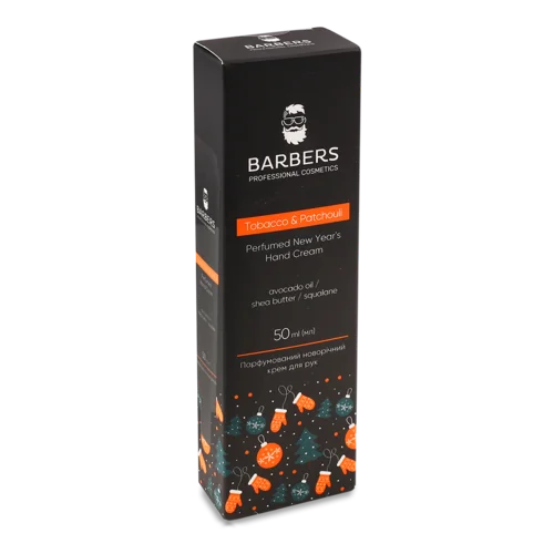 Крем для рук Tobacco&Patchouli Новорічний парфумований, 50 мл Barbers