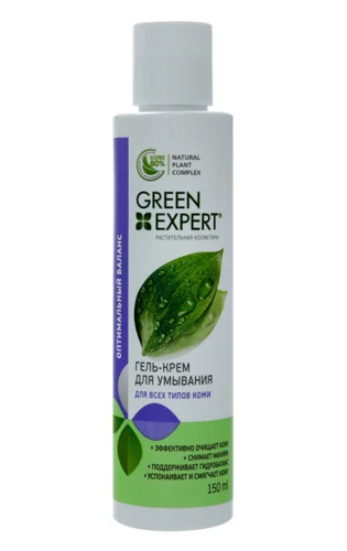 Гель-Крем Для Вмивання Очищення І Свіжість Green Expert, 150мл
