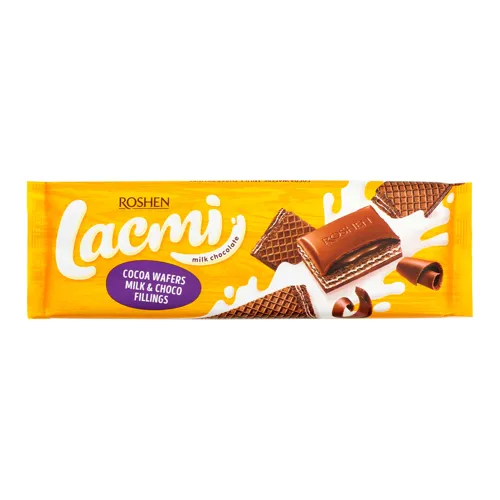 Шоколад молочний вафлі з какао Lacmi Roshen м/у, 265г