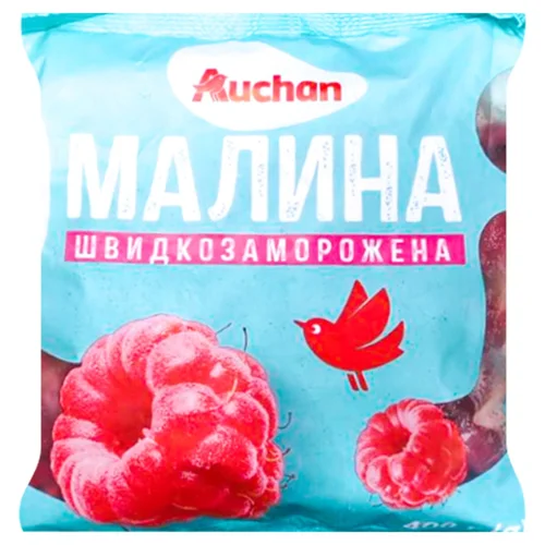 Малина Auchan швидкозаморожена 400Г