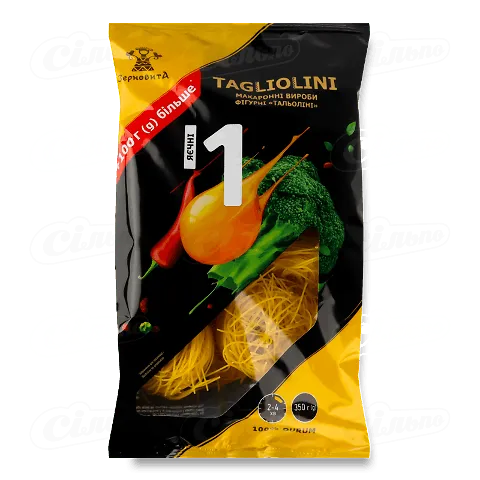 Вироби макаронні Зерновита Тальоліні яєчні, 350г