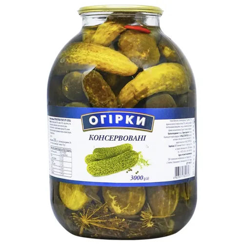 Огірки консервовані 3л