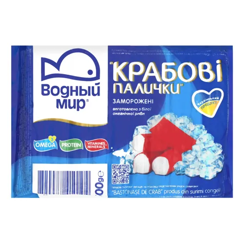 Крабові палички заморожені «Водний світ» 500г