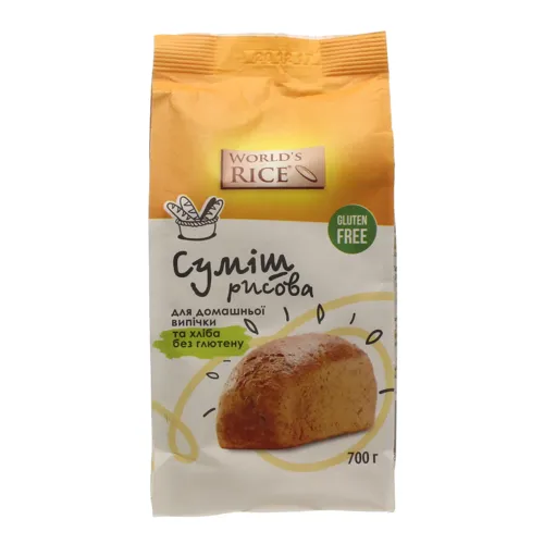 Суміш рисова для домашньої випічки World's Rice м/у 700г