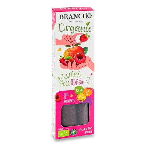 Солодощі Роли Плодово-Ягідні Яблуко-Малина, Вищого Ґатунку, Картонна Упаковка, 20г