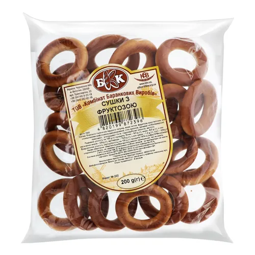 Сушки з фруктозою БКК м/у 200г