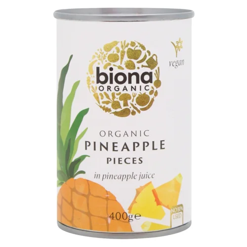 Ананас Biona Organic шматочки в ананасовому соку 400г