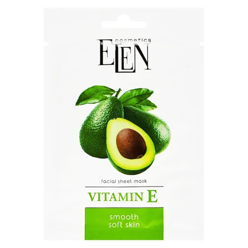 Маска для обличчя Elen Cosmetics Vitamin E тканинна 25мл