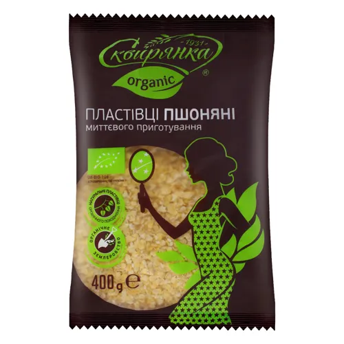 Пластівці пшоняні миттєвого приготування Organic Сквирянка м/у 400г