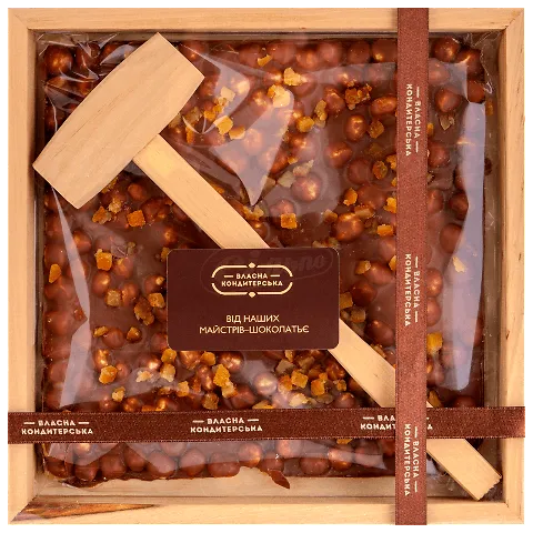 Шоколад молочний з цукатами та фундуком, 500г