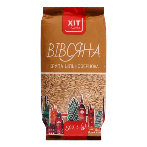Вівсяна Крупа Цільнозернова, Хіт Продукт, м/у 500г