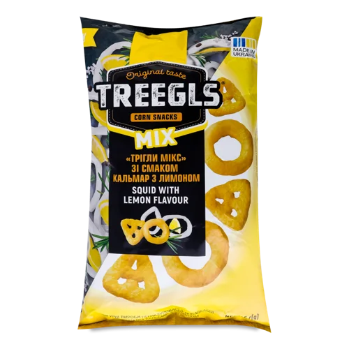 Вироби Фігурні Неглазуровані З Добавками З Смаком Кальмар З Лимоном Mix Treegls, м/у 145г