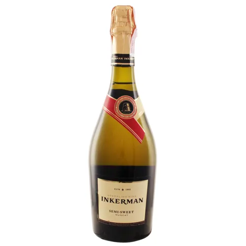 Вино ігристе 0.75л 10-13.5% біле напівсолодке Semi-Sweet Muscat Inkerman пл