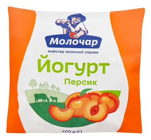 Йогурт 1% Персик Молочар м/у 400г