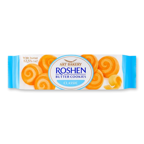 Печиво Здобне Масляне Класичне Butter Cookies Roshen, м/у 140г