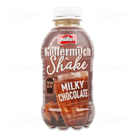 Напій мол Mullermilch Шейк молочний шоколад 3,5%, 400г