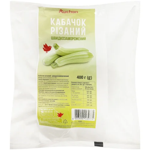 Кабачок Auchan різаний заморожений 400г