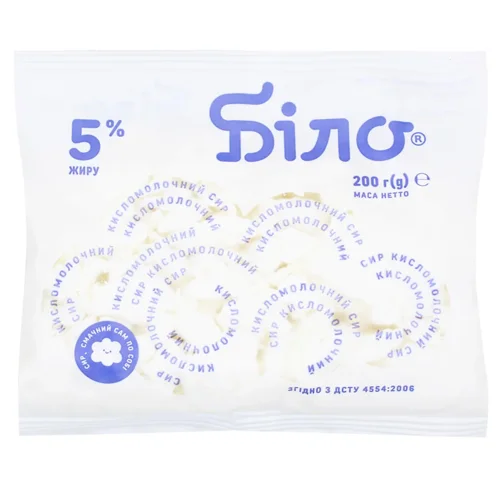 Сир кисломолочний Біло 5% 200г