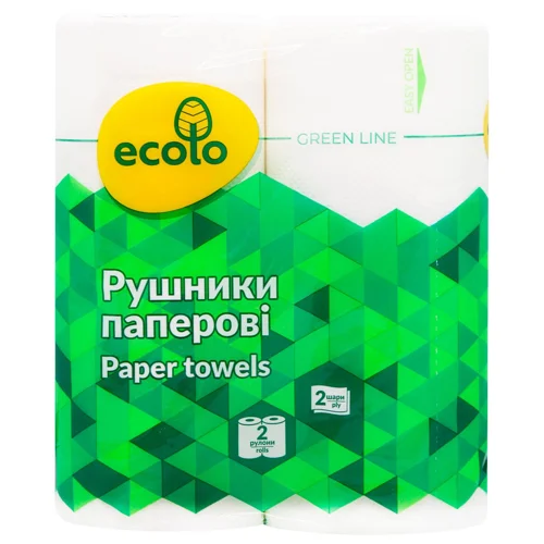 Рушники паперові Ecolo 2-шарові 2шт
