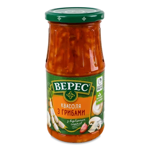 Квасоля з Грибами В Томатному Соусі В/с, З Олією, 460г