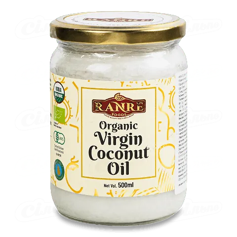 Олія кокосова Ranre Virgin органічна, 0,5л