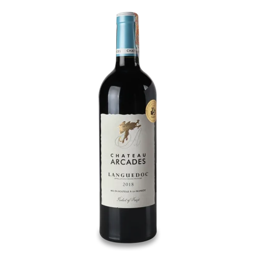 Вино Червоне Сухе Вищого Ґатунку Languedoc Chateau Arcades, 0.75л, 14.5%