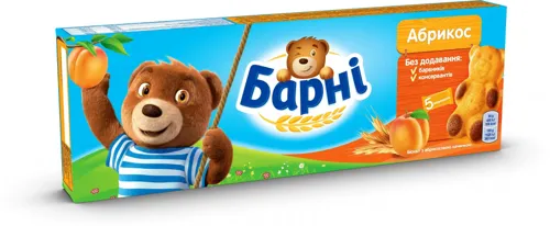 Тістечко Ведмедик Барні Абрикос бісквітне 150г