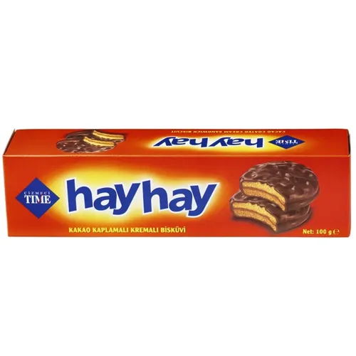 Печиво Cizmeci Time Hay Hay покрите какао з кремом 100г