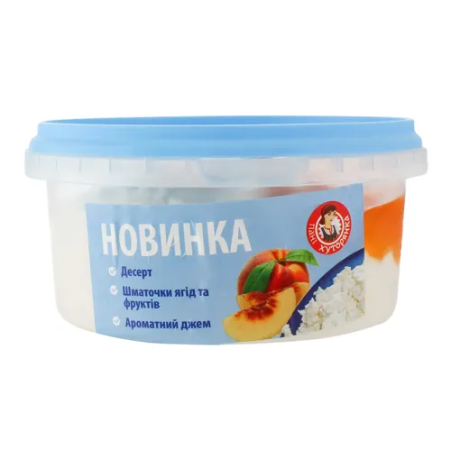 Десерт 15% сирковий Персик Пані Хуторянка відро 400г